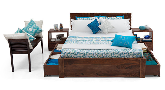 Persia Storage Bed (TeakFinish)